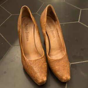 Acne jeans brown heels